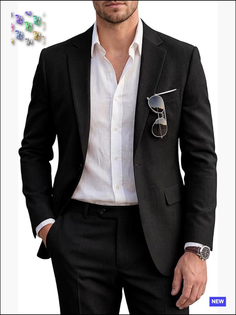 Slim Fit Two Piece Suit Formal Business Blazer Vest Pants Set Classic Elegant